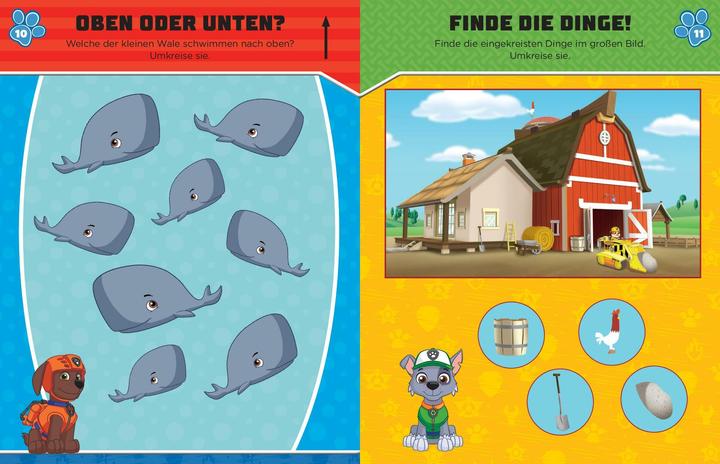 Immagine prodotto PAW Patrol Rätselbuch mit 40 Tattoos (Tedesco, Casa editrice Schwager & Steinlein, 2024)