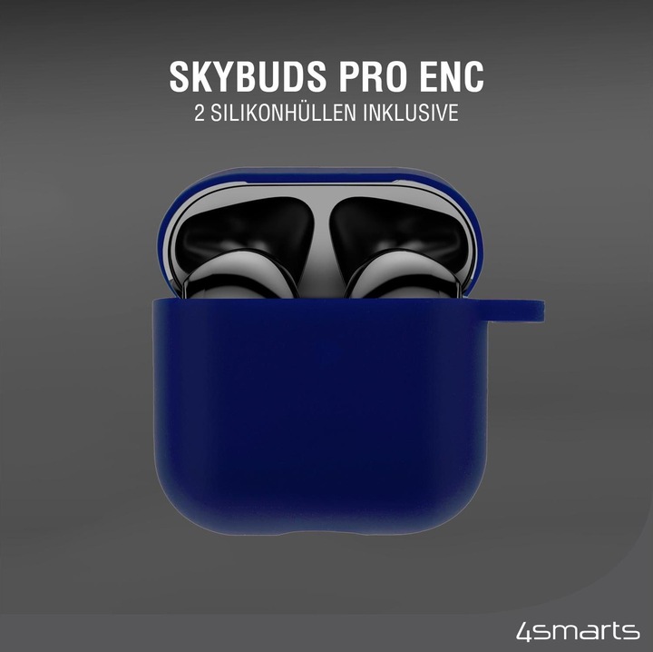 Actual product image 4smarts TWS Bluetooth Headphones SkyBuds Pro ENC black with accessories (ANC, 14 h, Wireless)