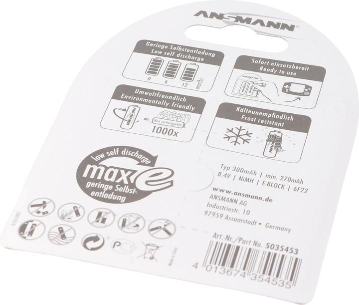 Actual product image Ansmann E Typ. 300 (1 pcs., Device specific, 270 mAh)