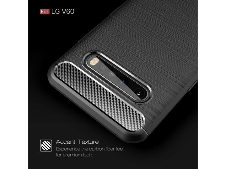 Produktbild Screenguard LG V60 ThinQ 5G Hülle Carbon Brushed Soft TPU (LG V60 ThinQ 5G)