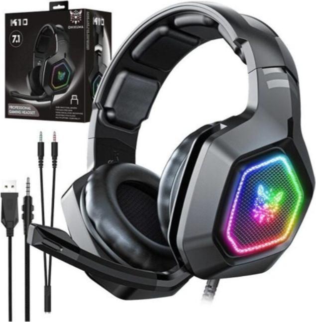 Immagine prodotto Onikuma Słuchawki gamingowe K10 PRO RGB czarne (przewodowe) (Cablato)