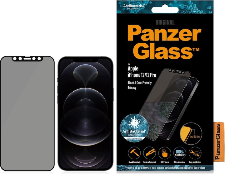 PanzerGlass Case Friendly Privacy (1 Piece, Apple iPhone 12, Realme 12 Pro+)