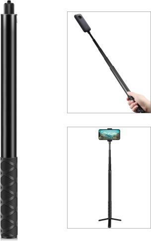 Image du produit Puluz 150cm Metal Selfie Stick Monopod for Insta360 One RS / X2 / X3 / X4