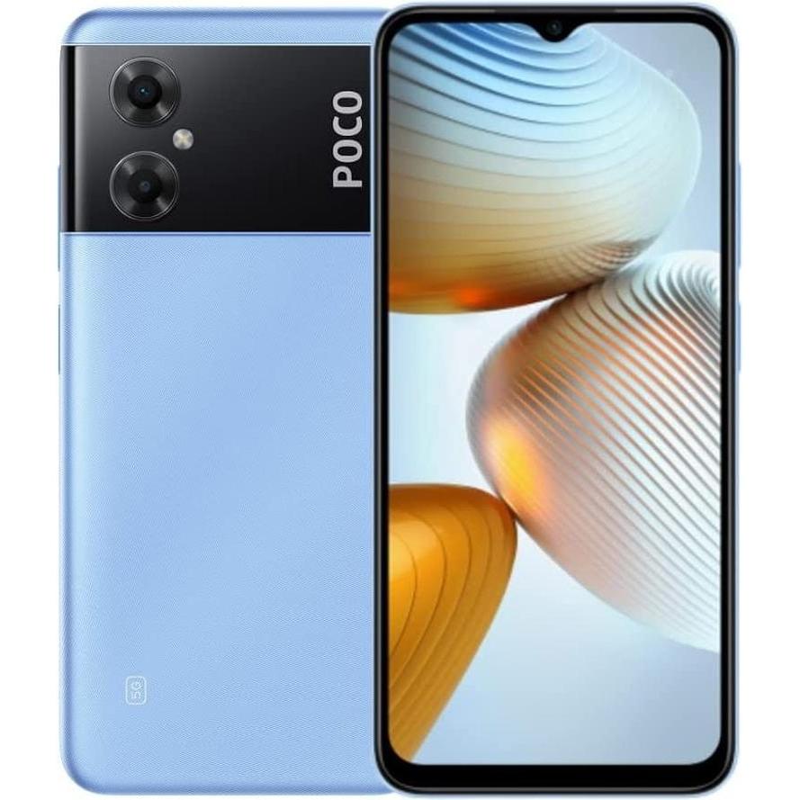 Xiaomi Poco M4 5G (64 GB, Cool Blue, 6.58", SIM + eSIM, 5G), Smartphone, Blau