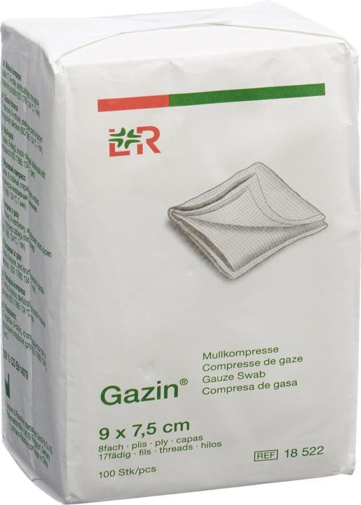 Actual product image Gazin Mullkompressen 9x7.5cm 8-fach unsteril