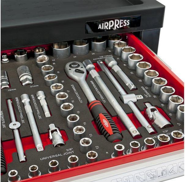 Actual product image Airpress gereedschapswagen gevuld 217-delig (217 x)