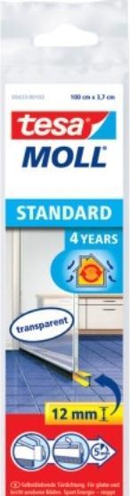 Produktbild tesa tesamoll STANDARD Türdichtschiene, selbstklebende Türdichtung für glatte Böden