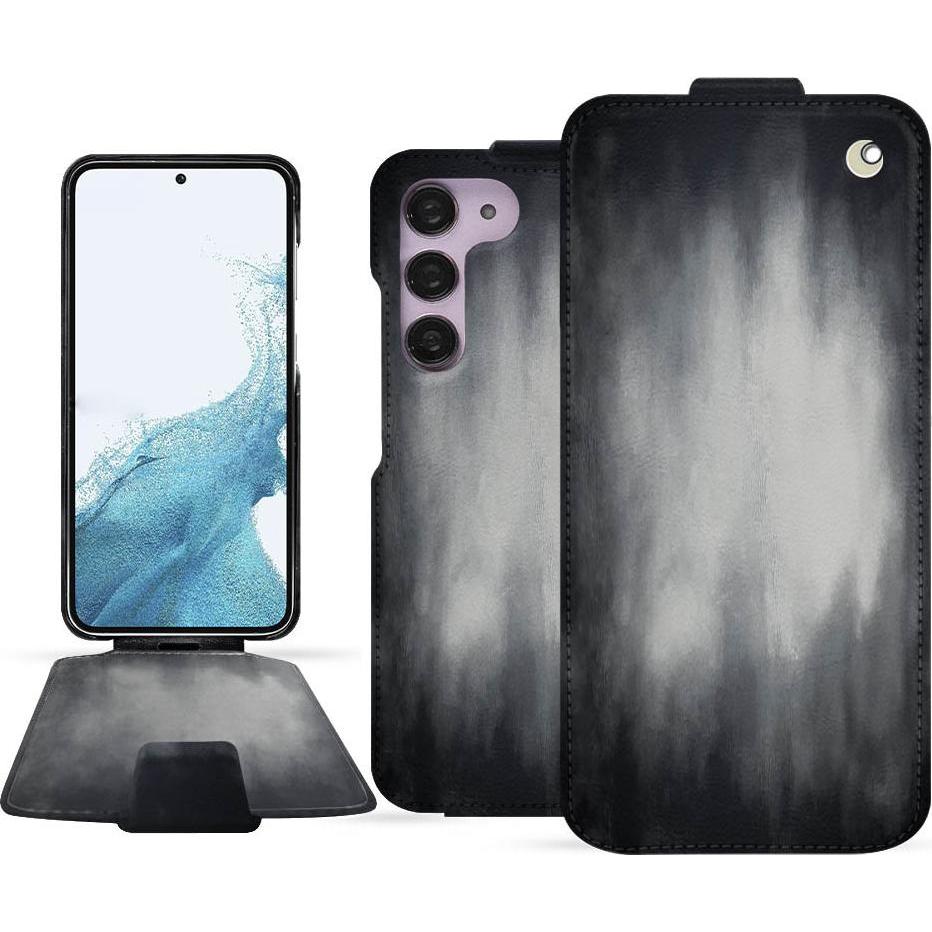 Thumbnail - Noreve Lederschutzhülle vertikal (Samsung Galaxy S23), Smartphone Hülle, Grau