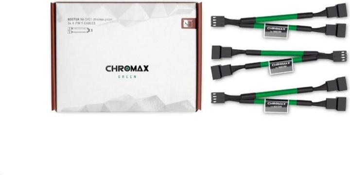 Actual product image Noctua NA-SYC1 chromax.green Y-splitter cable set for fans