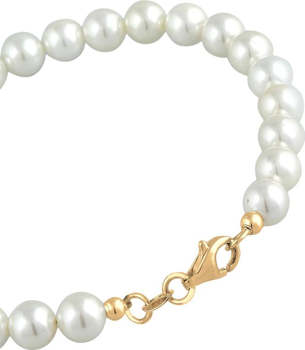 Produktbild Elli Armband Muschelkernperlen 925 Sterling Silber (18 cm, Muschelkernperlen, 925 Sterling Silber, Edelstahl, No Stein)