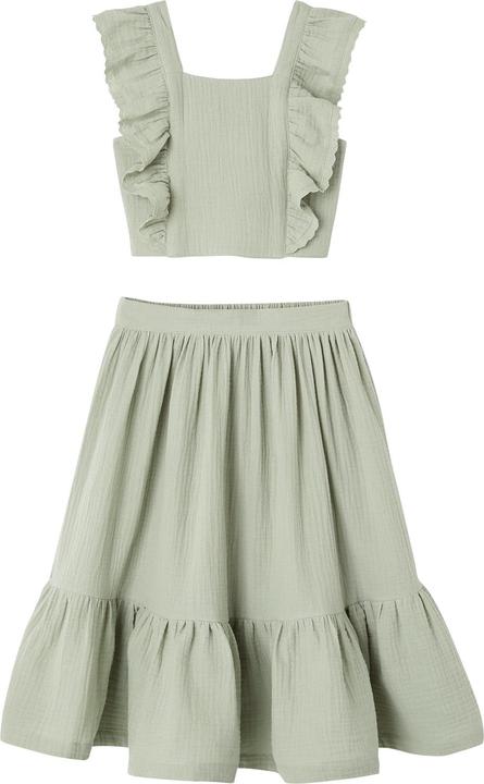 Actual product image Vertbaudet Festliches Mädchen-Set: Blusentop & Volantrock aus Musselin (92)