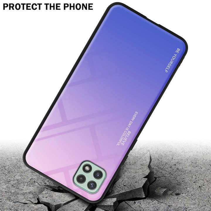 Productafbeelding Cadorabo TPU 2 Kleuren Glazen Hoesje (Samsung Galaxy A22 5G)