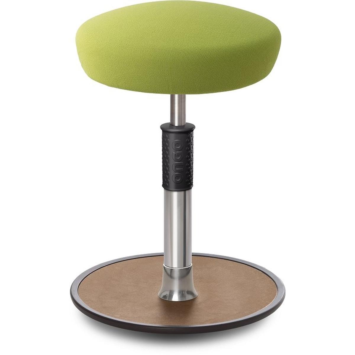 Ongo, Bürostuhl, Sitz- Stehhocker Free Regular Hutsitz Gestrick Hellgrün chrom /Natur