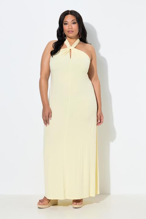 Image du produit Ulla Popken Robe maxi avec drapé, s'attachant dans la nuque, modèle sans manches (54, 56)