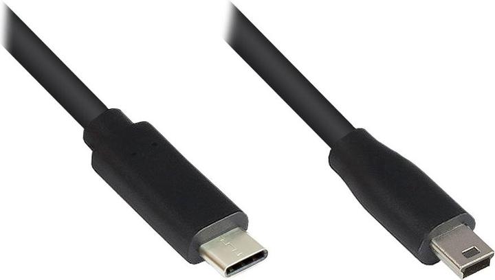 Actual product image Good Connections Connection cable USB 2.0, USB-Câ"¢ plug to Mini B 5-pin plug, black, 0.3m (0.30 m, USB 2.0)