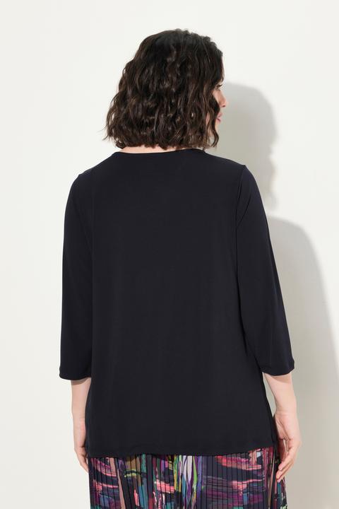 Produktbild Ulla Popken Shirt, drapierter Ausschnitt, Classic, 3/4-Arm (42, 44)