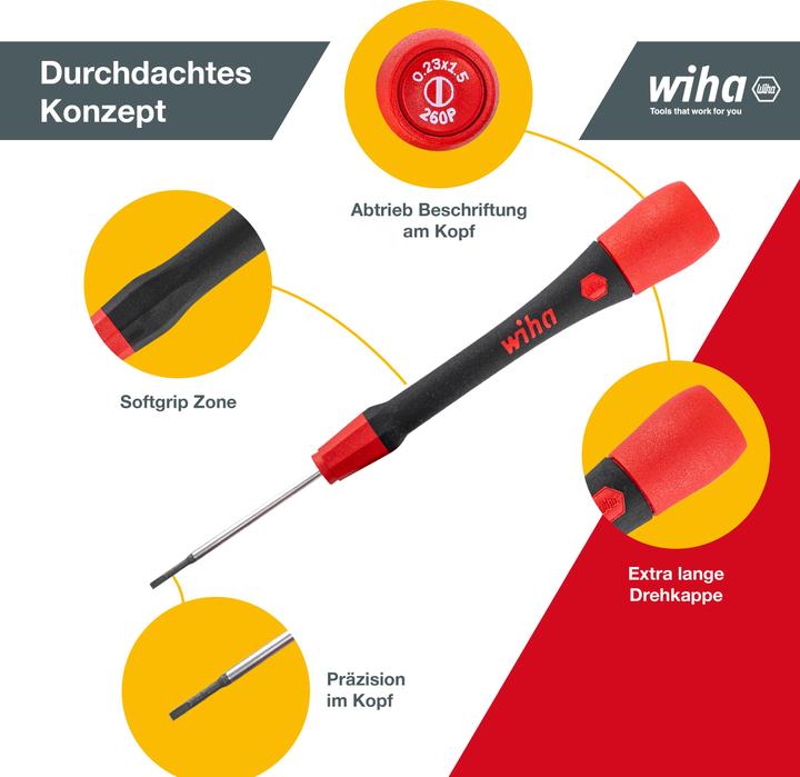 Produktbild Wiha PicoFinish (Schlitzschrauben, Phillipps-Kreuzschlitz (PH))