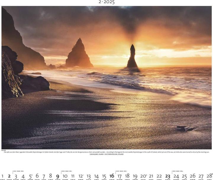 Immagine prodotto Paesaggio in luce 2025 - Calendario illustrato - Poster-calendario - 60x50 (50 x 60 cm, Copertina rigida, Tedesco)