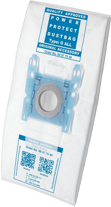 Produktbild Bosch Hausgeräte 00577549 Typ G All Plus PowerProtect SMS Staubsaugerbeutel und Filter-Set (6 x)