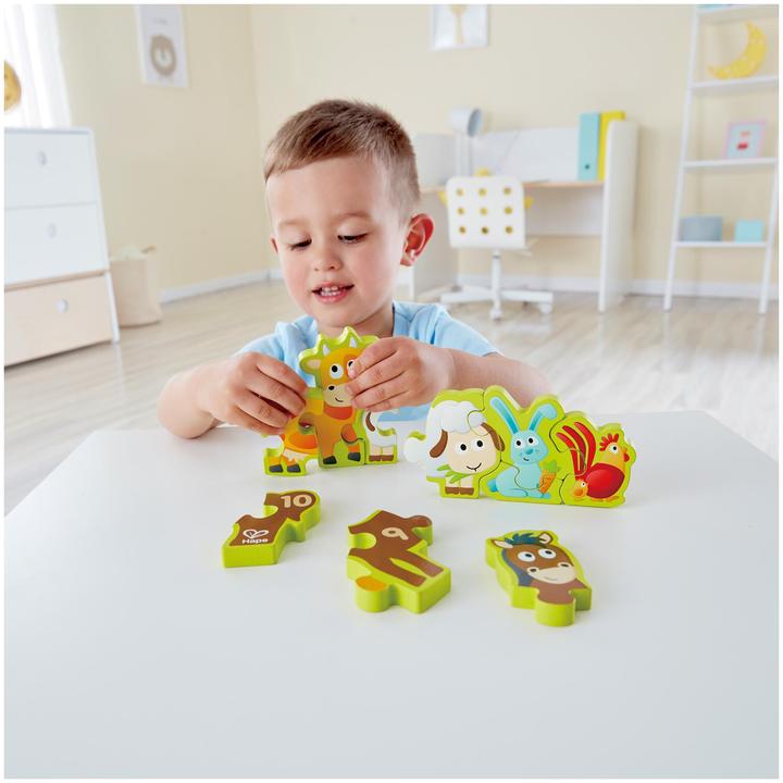 Produktbild Hape Zahlen & Farmtiere (10 Teile)