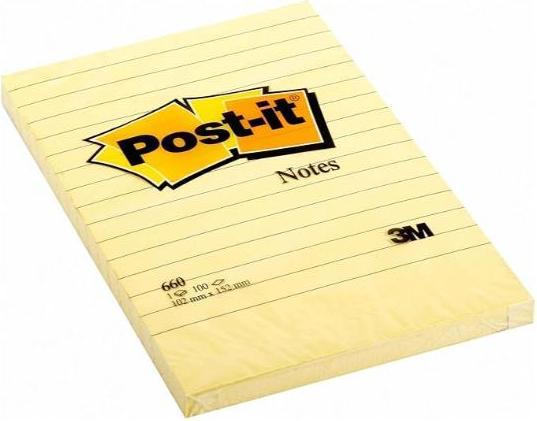 Actual product image 3M Post-it 102 x 152mm (6 x 100) self-adhesive label Yellow 6 pcs. (152 x 101 mm)