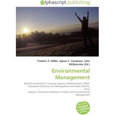 Environmental Management, Fachbücher von Agnes F. Vandome, Frederic P. Miller, John McBrewster