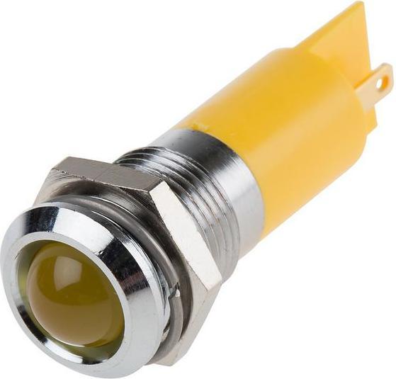 Produktbild RS PRO LED vorst 14mm chrom 24VDC blinkend gelb