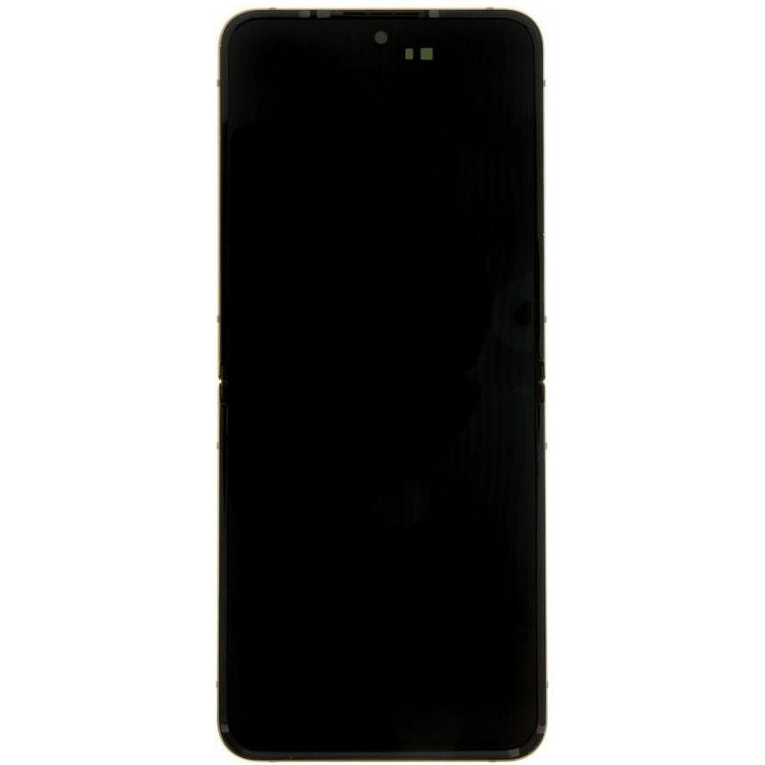 Samsung LCD display + Touch Unit + Front Cover F721 Galaxy Z Flip 4 5G Gold (Service Pack) (Display)