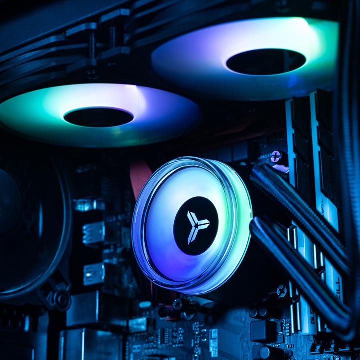 Actual product image Jonsbo ANGELEYES TW2-360 complete water cooling, RGB