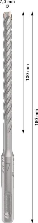 Produktbild Bosch Zubehör PRO SDS plus-5X Hammerbohrer, 7 x 100 x 160 mm (7 Millimeter)