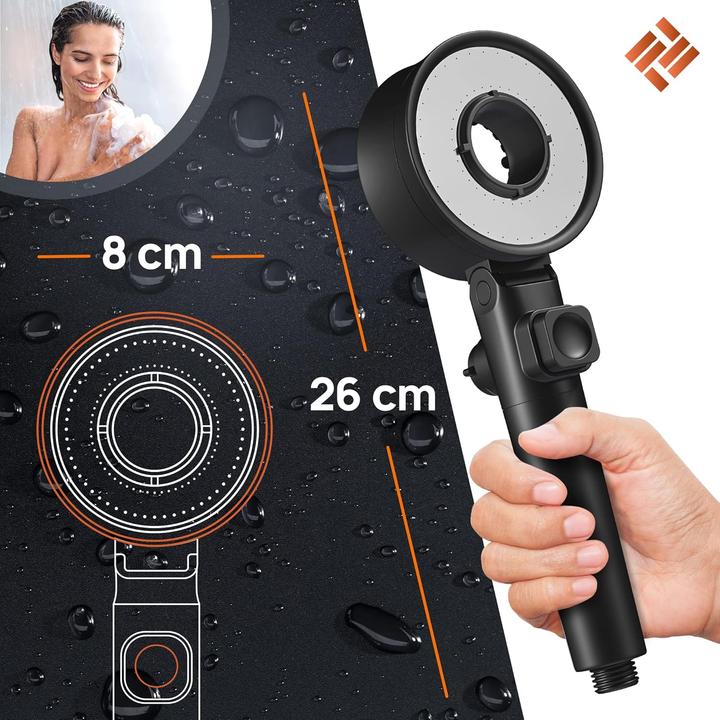 Produktbild Powerlap Duschkopf mit Filter & Booster Modus (3 Strahlarten)