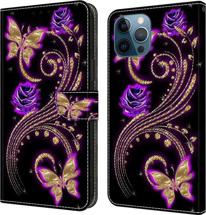 Actual product image Art iPhone 15 Pro Max Book Case Cover with Card Pocket Ornament (Apple iPhone 15 Pro Max)