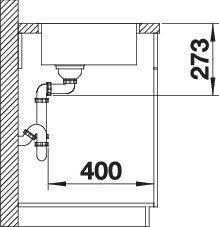 Immagine prodotto Blanco Zerox 500-IF Acciaio Scuro (Lavandino montato in alto, 54 cm, 44 cm)