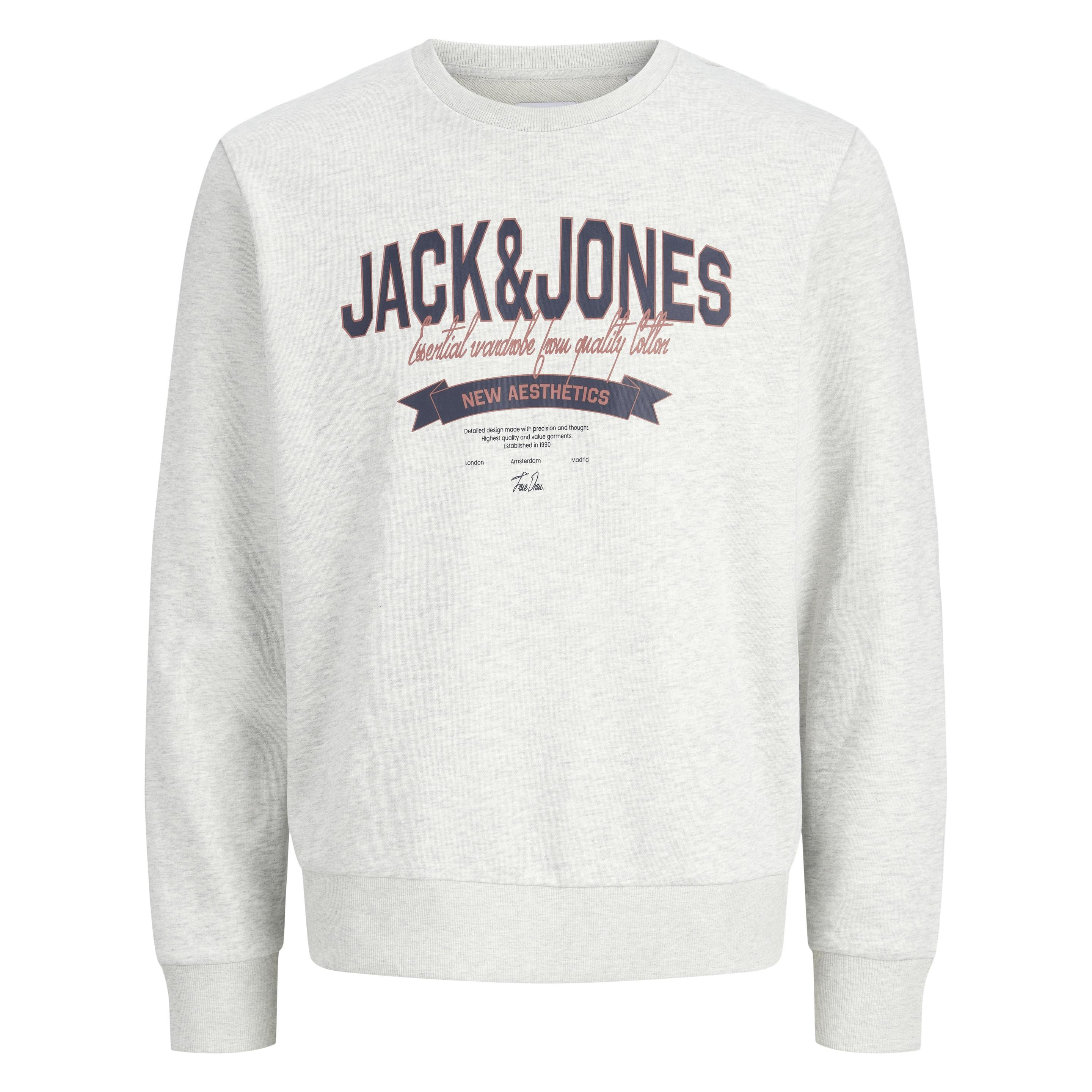 Jack & Jones, Herren, Pullover, Jjelogo Sweat Crew Neck 2 Col Ss26, Weiss, (L)