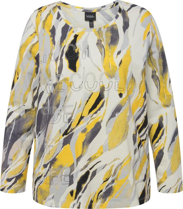Actual product image Ulla Popken Studded Marble Print Long Sleeve Tee (46, 48)