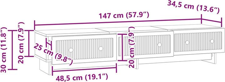 Produktbild vidaXL TV-Ständer (34.50 x 30 x 30 cm)