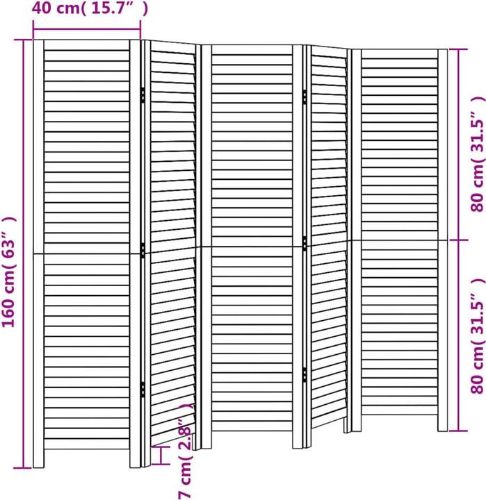 Produktbild vidaXL Paravent