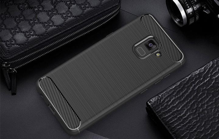 Produktbild König Design Handyhülle für Samsung Galaxy A8 Plus (2018) Schutzcase Backcover Bumper Schwarz (Samsung Galaxy A8 (2018))
