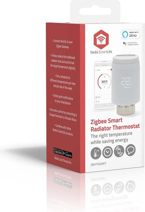 Actual product image Nedis SmartLife radiator control | Zigbee 3.0 | Battery-operated | LED | Android™ / IOS