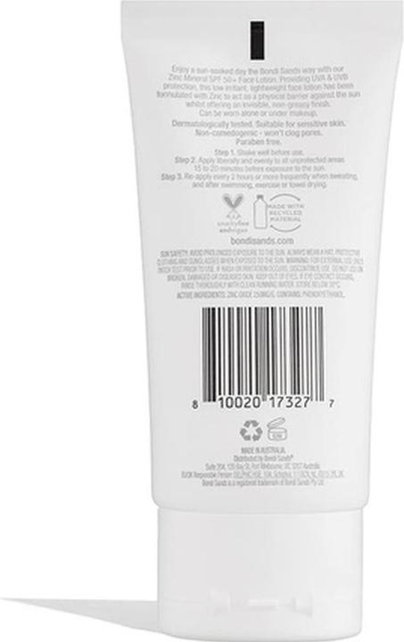 Actual product image Bondi Sands SPF 50+ Mineral Face Lotion 60ml (Sun lotion, SPF 50+, 60 ml)