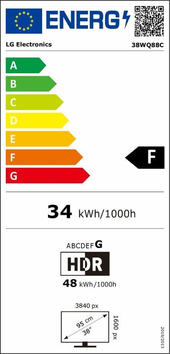 Energie-Label LG 38WQ88C-W (3840 x 1600 Pixel, 38")