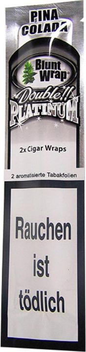 Actual product image Blunt Wraps Double Platinum Pina Colada 2 in 1