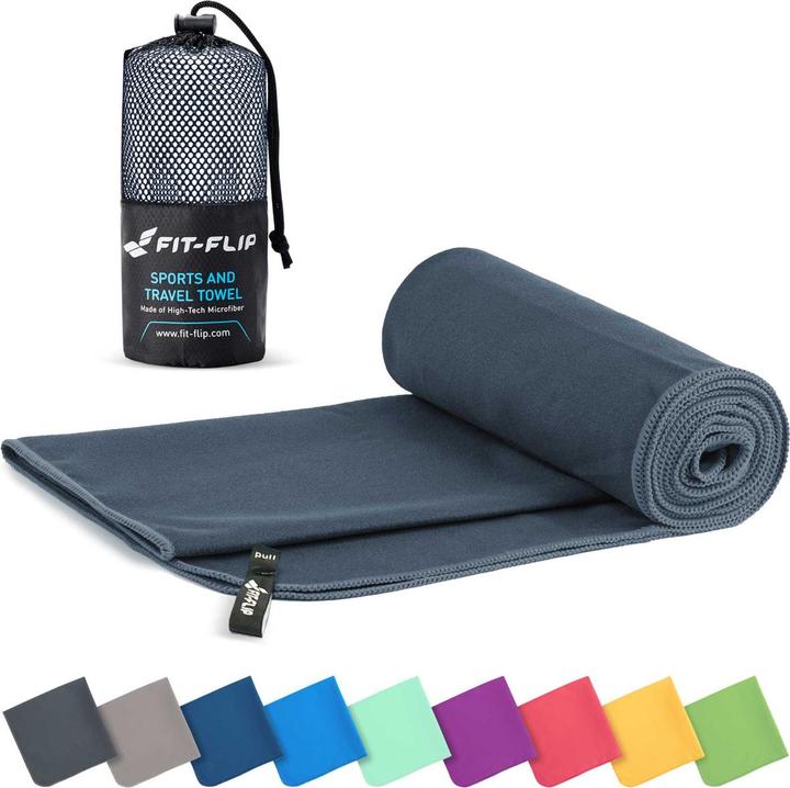 Produktbild Fit-Flip Mikrofaser Handtuch schnelltrocknend mit Tasche 40x80cm (40 x 80 cm)