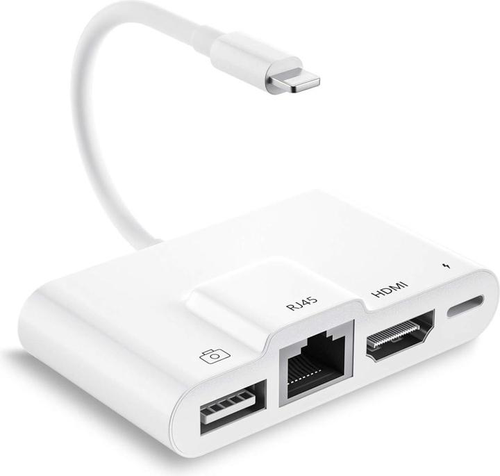 Immagine prodotto PowerGuard Lightning Ethernet OTG 4-in-1 (HDMI (tipo A), Lightning)