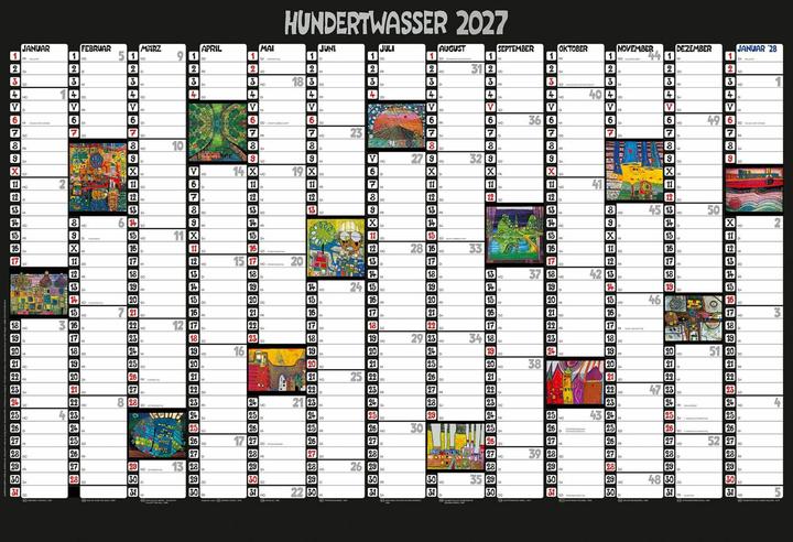 Produktbild Hundertwasser Mini-Jahresplaner Art 2027