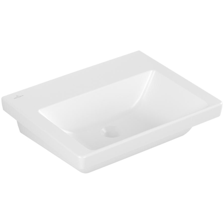 Villeroy & Boch, Waschbecken, V&B Schrankwaschtisch SUBWAY 3.0 550x440mm o ÜL o HL stone white C+ (440 mm, 550 mm)