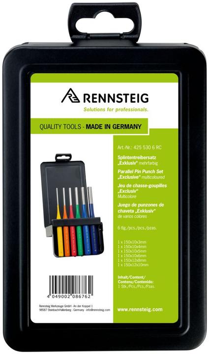 Actual product image Rennsteig Tools pin punch set