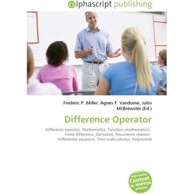 Thumbnail - Difference Operator, Fachbücher von Agnes F. Vandome, Frederic P. Miller, John McBrewster