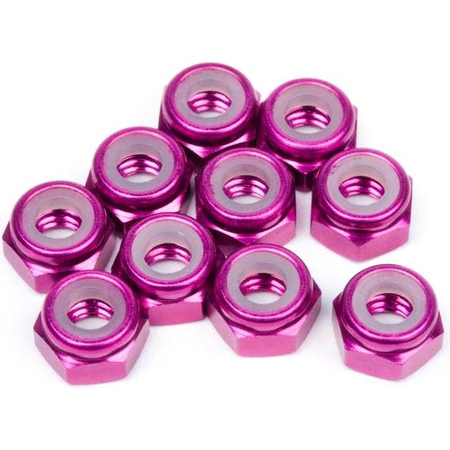 HPI, Muttern + Unterlegscheiben, Baja 5b Aluminium Light M4 (Lila/10pcs