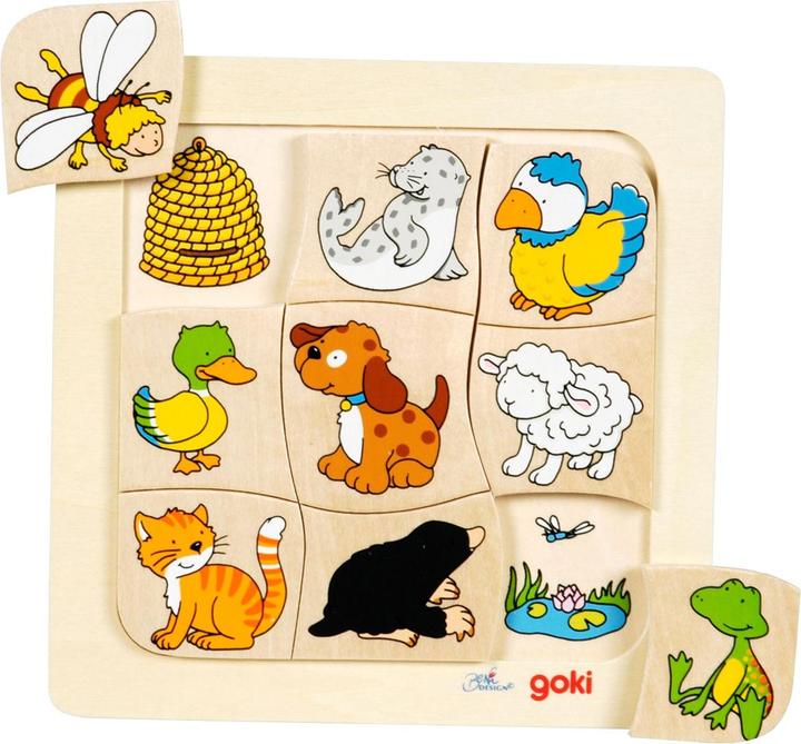 Immagine prodotto Goki Legespiel Chi vive dove? (9 pezzi)